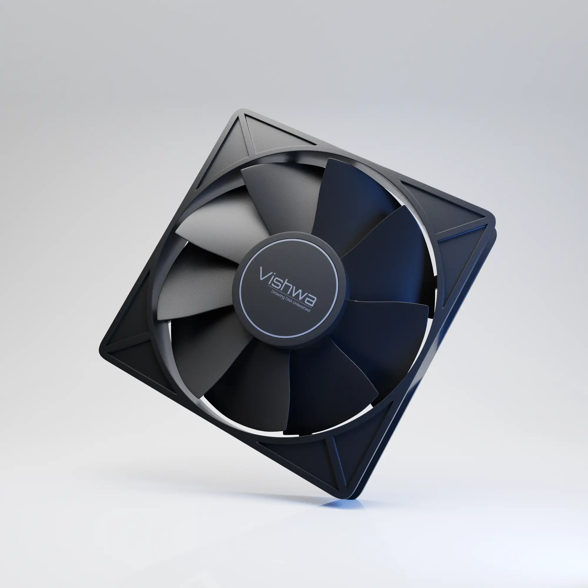 A 3D render of a cpu fan that i created in blender 3d as a part of my art studio projject